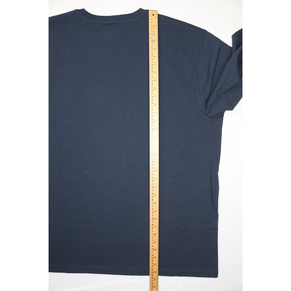 Carhartt Mens 2XL Loose Fit Heavyweight Long Sleeve Pocket T-Shirt Navy - Picture 9 of 10